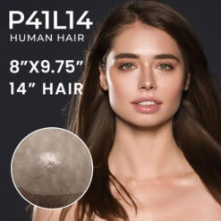 P41L14 Skin Base Hair Topper | 14" Remy Human Hair