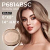 P6814BSC Double Monofilament Top Human Hairpiece For Women -Wavy Hair Shop P6814BSC NEW 06866.1683921481