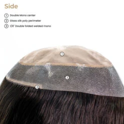 P7914BSC Mono Silk Top Human Hair Topper For Women -Wavy Hair Shop P7914BSC 4 36610.1683914143