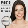 P8918 Extra Large Mono Top Hairpiece | 18" Remy Human Hair -Wavy Hair Shop P8918 96865.1682443361