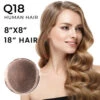 Queen 18 French Lace Top Remy Human Hair Topper For Thinning Hair -Wavy Hair Shop Q18 NEW 32704.1682444609