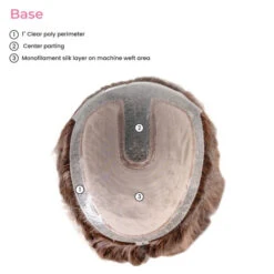 Skin Weft 6814 - Women's Skin Front Hair Topper -Wavy Hair Shop SW6814 3 95384.1661200074