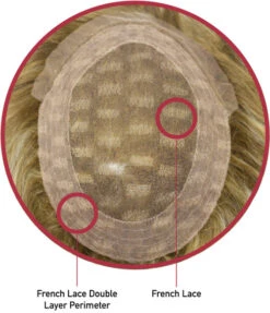 Premium Human Hair Top Lace 6814 French Lace Top Hairpiece -Wavy Hair Shop TP6814P45.1 1 22951.1619467710