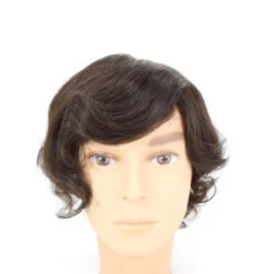 Mens Full Cap Top Hand Made Human Hair Wig W1 -Wavy Hair Shop W1 2 58229.1640101237