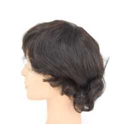 Mens Full Cap Top Hand Made Human Hair Wig W1 -Wavy Hair Shop W1 3 33562.1640101238