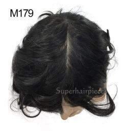 Mens Toupee M179 8"x10" Injected Poly Skin Lace Front W/ Mono Silk Inner Layer -Wavy Hair Shop apifnivph 38425.1645219725