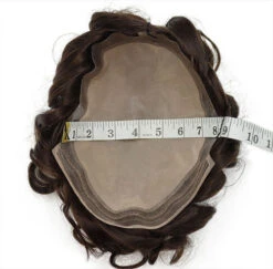 Mens Toupee M179 8"x10" Injected Poly Skin Lace Front W/ Mono Silk Inner Layer -Wavy Hair Shop apijt2xgv 89449.1645219722