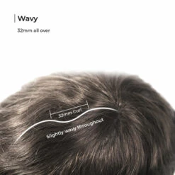 Mens Toupee M100 6.5"x 8.5" Mono Top -Wavy Hair Shop apipfbh4r 79624.1659537641