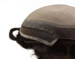 Mens Toupee M179 8"x10" Injected Poly Skin Lace Front W/ Mono Silk Inner Layer -Wavy Hair Shop apisqgxov 86887.1645219724