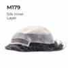 Mens Toupee M179 8"x10" Injected Poly Skin Lace Front W/ Mono Silk Inner Layer