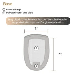 EP3514BSC Clip-in Mono Silk Hair Topper For Thinning Crown And Part Line -Wavy Hair Shop base 36174.1683926372
