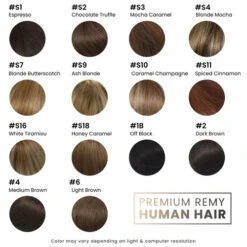 Mono Silk Top Premium Remy Human Hair Clip On Hair Topper - Ez Volume 5714 -Wavy Hair Shop colorchart women HP 39025.1663350494