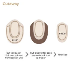 EV6810 Mono Silk Top Volumizing Human Hair Topper -Wavy Hair Shop cutaway 26764.1683916644