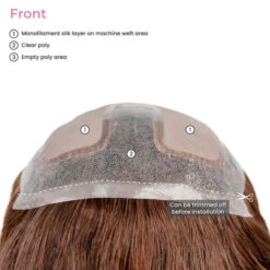Skin Weft 6814 - Women's Skin Front Hair Topper -Wavy Hair Shop front 16824.1661200074