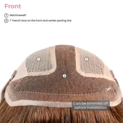 Lace Weft 7914 - Women's Lace Front Hair Topper -Wavy Hair Shop front 58109.1688574120