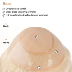 P6818BSC Monofilament Top 18” Long Human Hair Topper -Wavy Hair Shop front 78815.1683925107