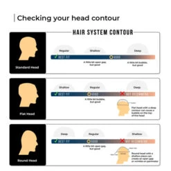 Toupee M101 Basic Thin Skin Hair Piece For Men - Basic Version -Wavy Hair Shop headcontour 96771.1644958280