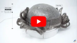 M161 Mens Toupee 8"x10" Poly Skin Invisible Knot Mens Hair System -Wavy Hair Shop m161 5kNTfbtaB8M 96330.1639770706