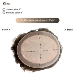 P7918BSC - Mono Center Women's Hairpiece (Basic Version) -Wavy Hair Shop size 49481.1665595863