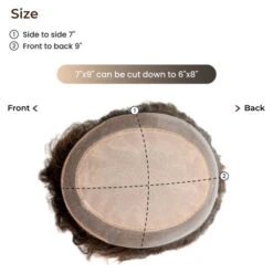 P7922 Basic Double Monofilament Hairpiece | Mono Top With Poly Perimeter -Wavy Hair Shop size 52236 85792.1682451196